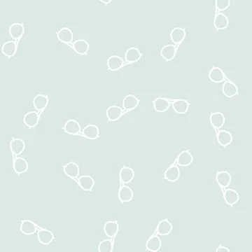 Beach glasses frame line vector seamless pattern Illustrazione stock