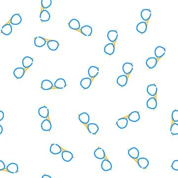 Beach glasses frame vector seamless pattern Illustrazione stock