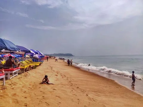 Beach goa shacks Stock Photos