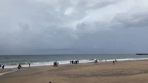 Beach on the Golden Sands Stock-Footage 164238016