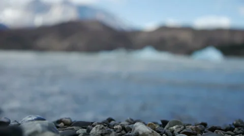 The beach on Gray Glacier Stock Footage 33702143