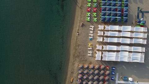 Beach In Greece From Above Stock Footage 246932592