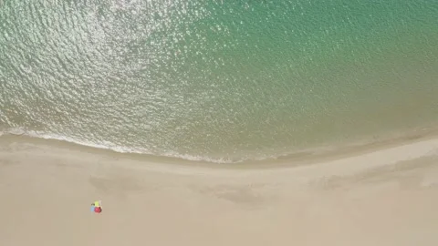 Beach in Greece is empty during the season due to restrictions caused by covid. Stock-Footage 148553796