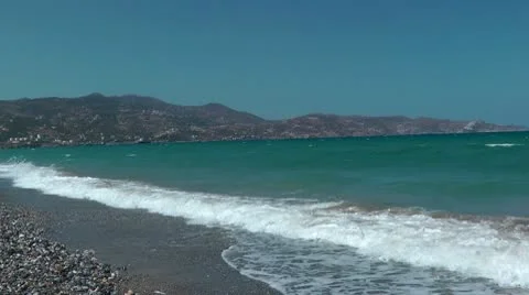 The beach in greece Stock Footage 8985641