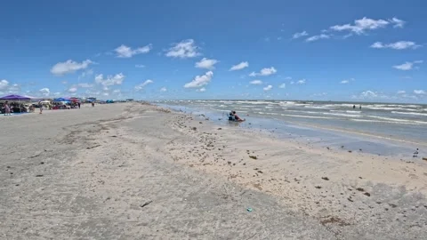 Beach Gulf Of Mexico Pan From Ocean To Beach Stock Footage 291148357