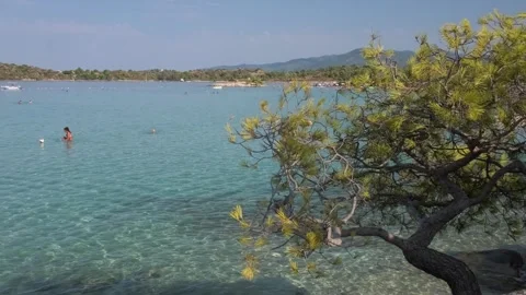 Beach in Halkidiki, Greece Video stock 263985009