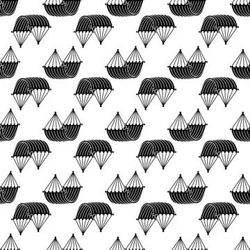 Beach hammock pattern seamless vector Illustrazione stock