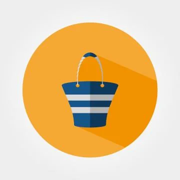 Beach handbag icon Stock Illustration