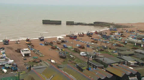 Beach Harbor Stock Footage 23838895