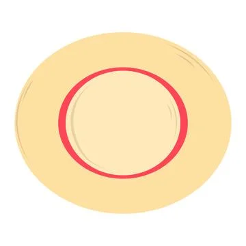 Beach hat. Cartoon summer elements, travel, beach, summertime accessory Illustrazione stock