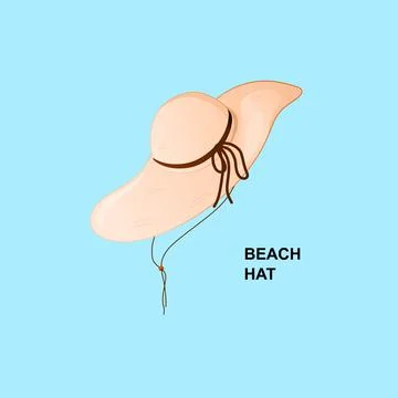 Beach hat vector AD227 Stock Illustration