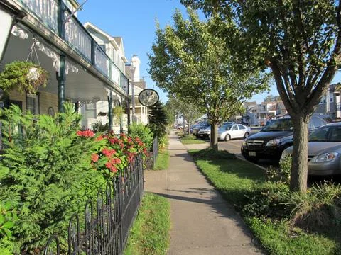 Beach Haven sidewalk Foto stock