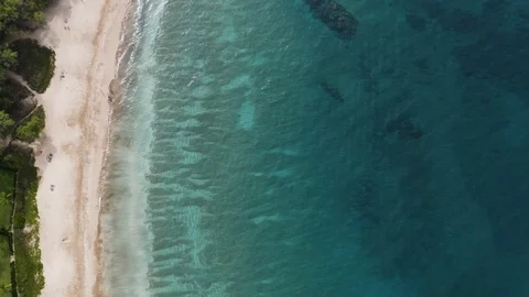 Beach in hawaii from drone Stock Footage 100887241
