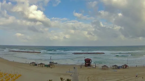 Beach of Herzliya2 Stock Footage 50407460