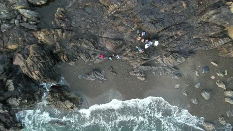 Beach hidden cove Stock Footage 238374299