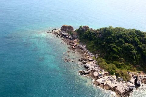 Beach In High Angle View, Amazing Seascape Of Thailand Famous Tourism Desti.. Stock Photos