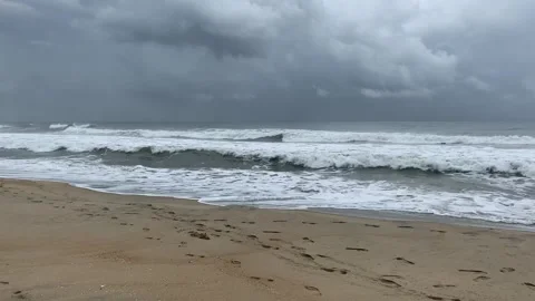 Beach in Hoi An on a stormy day 库存影片 345143852