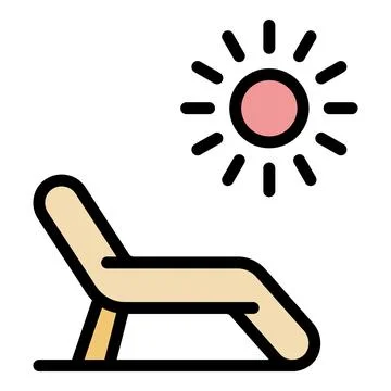 Beach holiday icon vector flat Stockillustratie