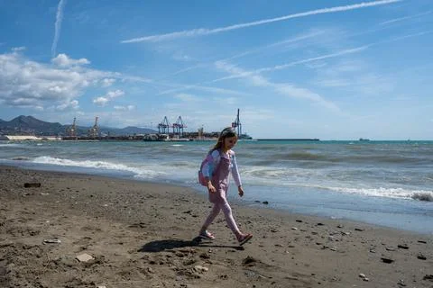 Beach holiday Malaga, Spain Stock Photos