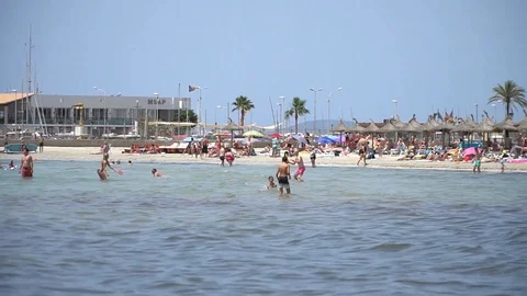 Beach holiday resort Stock Footage 128349079