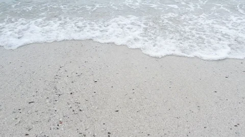 Beach holidays top views, waves, surf, swimmer, sea, ocean at Pattaya Thailand Stock Footage 128948229