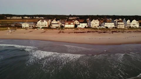 Beach Homes Flyover Video stock 145937633