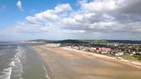 Beach of Houlgate, Normandy Stock Footage 308744765