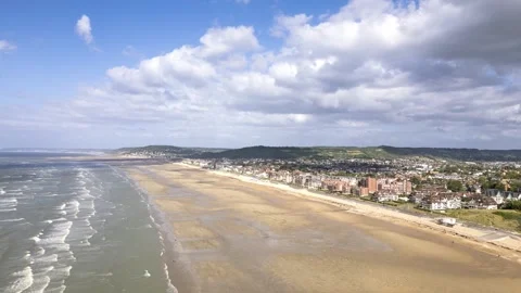 Beach of Houlgate, Normandy Stock Footage 308744833