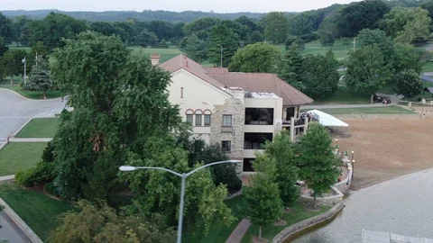 Beach house circle Stock Footage 114749094