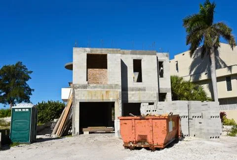 Beach House Construction Stock Photos