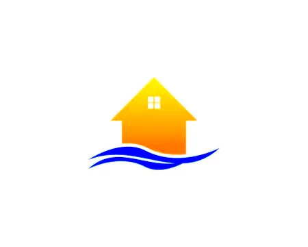 Beach house logo Stock Illustration