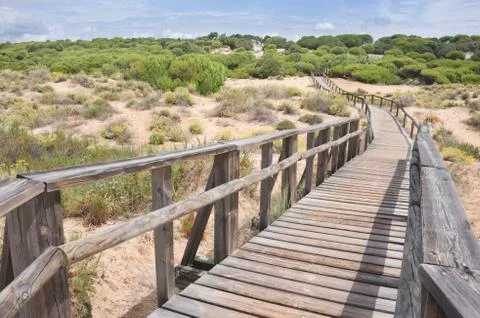 Beach of huelva Stock Photos
