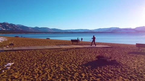 Beach Hula Hoop 01 Stock Footage 273954349