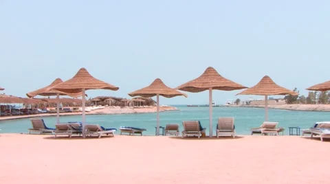 The beach in Hurghada Stock Footage 49479707