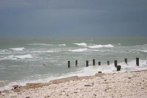 Beach Before Hurricane Stock Photos
