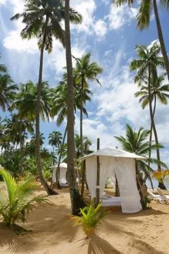 Beach hut on the beach Foto stock