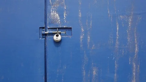 Beach Hut Blue Close Up With Lock 動画素材 85461539