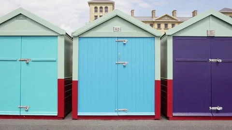 Beach Hut Blue 動画素材 85460682