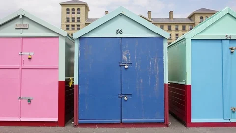 Beach Hut Dark Blue 動画素材 85461051