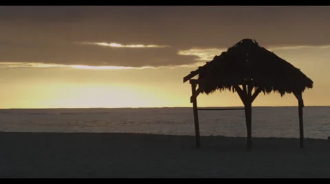 Beach Hut Stock Footage 32033056