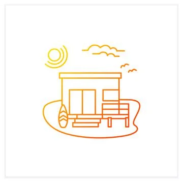 Beach hut gradient icon Stock-Illustration