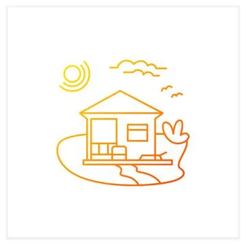 Beach hut gradient icon Stock-Illustration