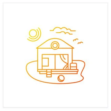Beach hut gradient icon Stock-Illustration
