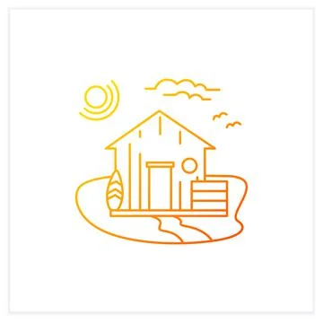 Beach hut gradient icon Stock-Illustration