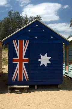 Beach hut Foto stock