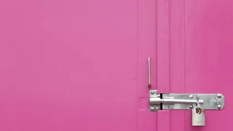 Beach Hut Pink Close Up With Lock 動画素材 85461737