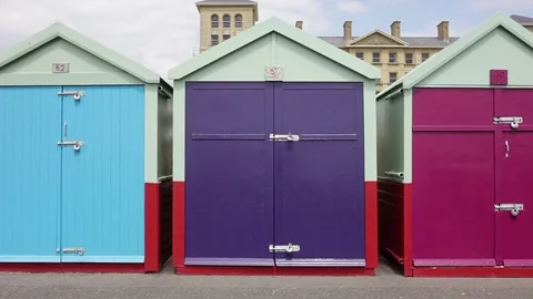 Beach Hut Purple 動画素材 85460832