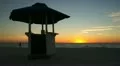 Beach Hut at Sunet 02 HD Footage