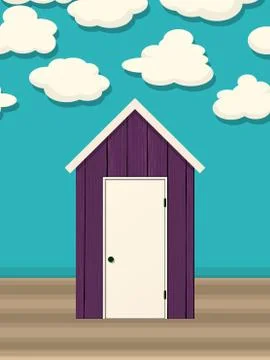 Beach hut vector Stock Illustration