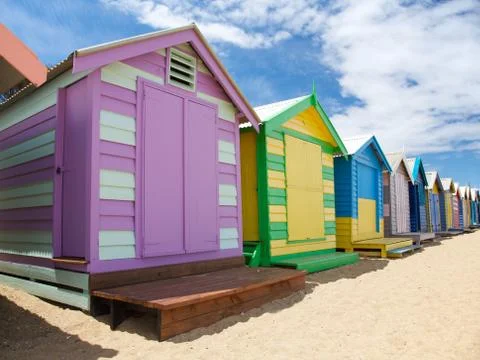 Beach huts 스톡 사진